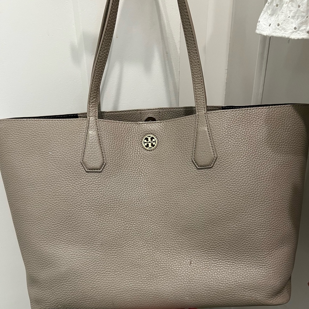 Tory Burch gray tote bag